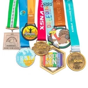 7pcs correr medallas