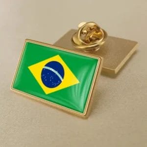 ブラジル国旗のラペルピンは色鮮やかで、卸売りや愛国的なディスプレイに最適です。