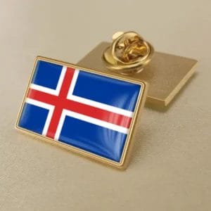 Pin de oro con la bandera de Irak, ideal para la distribución al por mayor de pins con la bandera de Irak.