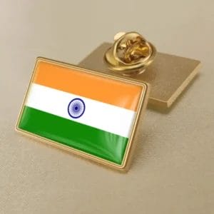 Indien-Flaggen-Pin mit leuchtenden Farben, ideal für den Großhandel und patriotische Displays.