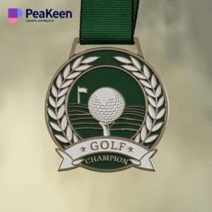 Medallas de golf personalizadas con un diseño único, perfectas para premios y reconocimientos en torneos de golf.