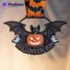Eine Fledermausmedaille mit gruseligen Motiven zu Halloween, perfekt für einen festlichen Lauf.