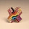 A rainbow pride pin showcasing two hands, embodying love and support for the LGBT community.
